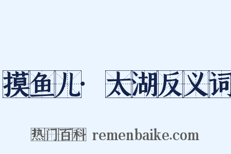 摸鱼儿·太湖反义词是什么意思的图片